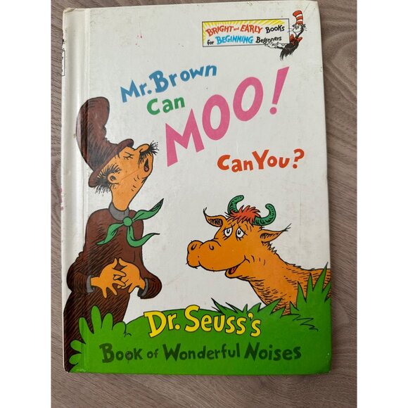 Vintage Dr. Seuss Mr. Brown can Moo can You? Hardback Children’s Book - Picture 1 of 4